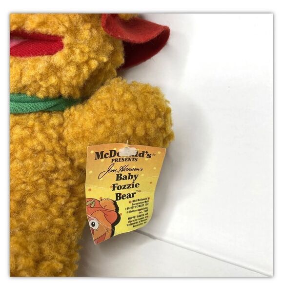 Vintage 1987 Mcdonald's Baby Fozzie Bear Muppets Christmas Plush Toy Jim Henson - Picture 2 of 9